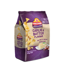 Mission Garlic & Butter Flavoured Tortilla Chips 170g