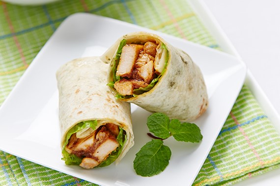 Chicken Rendang Wrap with Green Mango Salad