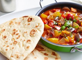 Ratatouille with Naan