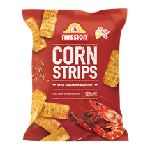 Mission Spicy Szechuan Seafood Flavoured Corn Strips 120g